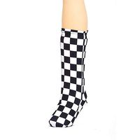CastCoverz! Fashionable Leg Cast Cover - Checkerboard - Medium Short - Below The Knee - Protective, Decorative and Washable - Made in USA