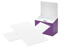 Pack Of 6, Medium White Solid Basket Box Bench W/Back 8" High X 8-1/2" Wide Bench 8" L X 4-1/2" W X 5-1/4" H