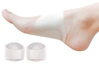 Foot Arch Support Low Arch and Fallen Arch Support - Soft Gel Sleeves for Plantar Fasciitis&Flat Foot Arch Pain Relief - 2 Pieces (Small | W5.5-9 l M4.5-7.5)