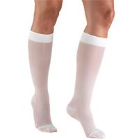 Truform Sheer Compression Stockings, 15-20 mmHg, Women's Knee High Length, 20 Denier, White, 2X-Large