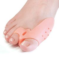 Welnove Bunion Protector, Double-Loop Bunion Corrector, Gel Bunion Shield, Big Toe Separator, Bunion Cushion for Relieving Pain from Rubbing and Pressure (Beige)