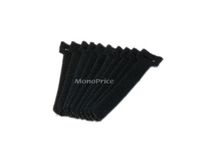 Monoprice Hook & Loop Fastening Cable Ties 6inch, Black (2 Packs of 10)