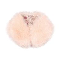 Theoylos Womens Scarf Winter Faux Fur Neck Warmer Fleece Circle Loop Scarves Gifts Ladies Fashion Plush Neck Scarf Pink