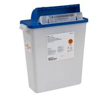Covidien 8836SA SharpSafety Pharmaceutical Waste Container, Counterbalance Lid, 3 gal Capacity (Pack of 10)