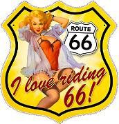 Route 66 Pin-up Vinyl Sticker|Cars Trucks Vans Walls Laptop