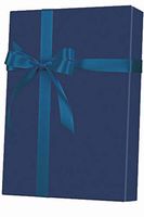 Navy Solid Color Gift Wrap Wrapping Paper-15ft Roll w. Gift Tags