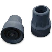 Steel-Reinforced 7/8" Crutch Tips - 1 Pair (Black)
