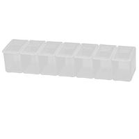 uxcell Rectangle Design Tablet Pill Medicine 7 Day Weekly Container Case Box Organizer Clear