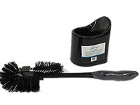 ALL FOR YOU Toilet Bowl Cleaning Brush and Holder Set-Dual Brushes (Black)