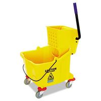Flo-Pac Side-Press Bucket/Wringer Combo, 8.75 gal, Yellow (CFS3690404)