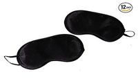 Lot of 2 Le Salon Sleeping Eye Mask Blindfold Soft Black - 12 Pack
