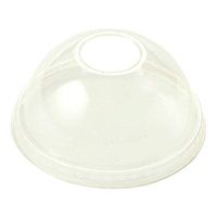 World Centric BOL-CS-8D 100% Compostable Ingeo Clear PLA Domed Paper Bowl Lids for 8 oz. Bowls (Pack of 1000)