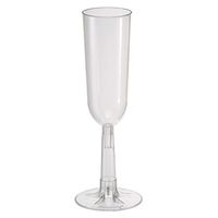 Club Pack of 48 Clear Reusable Champagne Flute Party Drinking Glasses 7oz