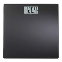 InstaTrack Large Display Digital Bathroom Scale with Step-On Technology in black, Accurately Measures up to 400 Pounds