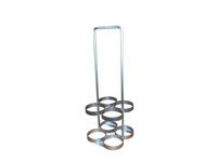 FWF Oxygen Rack W/Milk Man Style Handle/Floor MOUNTABLE Holds 4 (D OR E Style) CYLINDERS Diameter 4.3" Made in USA