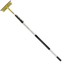 DocaPole 6-24 Foot Extension Pole + Dual Pivot Squeegee & Window Washer Combo // Telescopic Pole for Window Cleaning // Includes 3 Sizes of Squeegee Blades // Extension Pole for Cleaning Windows