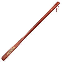 Linshing Long Handle Solid Wooden Shoe Horn Kalzer Authentic Red Rope Hand-Painted Five Round Scallops (F)