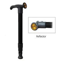 Pocket Cane - Ultra Compact Walking Cane for Men, Women - Collapsible, Lightweight, Adjustable, Portable Hand Walking Stick - Balancing Mobility Aid - Sleek, Comfortable T Handles - Black