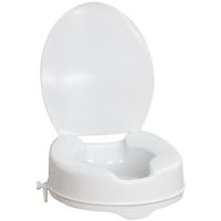 AquaSense Raised Toilet Seat with Lid, White, 4-Inches