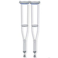 Underarm Crutches, Medical Anti-Skid Height Adjustable Aluminum Alloy Disabled Walker, Suitable for People with Reduced Mobility,Small