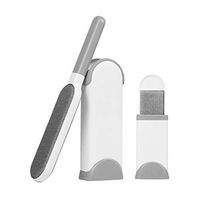 Fur Lint Removal Brush Reusable for Clothes Pet Hair Double Sided Self-Cleaning for Clothing Pet Hair Pillow Sofa Static Electricity Clean Brush with Cleaning The Base for Fur & Dust Removal Tool