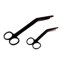 LAJA IMPORTS 2 Pcs Lister Bandage Scissors 4.5"+7.25" Black Color EMT Shears Scissors Instruments
