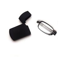 Men Women Small Compact Folding Foldable Pocket Readers Eye Glasses Unisex Portable Presbyopic Reading Glasses Eyewear in Black Handy Flip Top Case (2.00, Black)