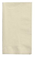 Creative Converting Touch of Color 100 Count 2-Ply Paper Dinner Napkins, Ivory , 16" x 16" - 279161