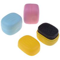 3pcs Mini Shoe Polish Sponge with Colored Portable Box, Shoes Brushes