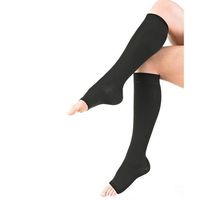 NEO G Knee High Compression Hosiery (Open Toe) - Large - Black - Medical Grade True Graduated Compression 20-30mmHg Helps Reduce Symptoms of Tired, Aching Legs, mild Oedema (Edema) & Swelling