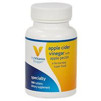 The Vitamin Shoppe Apple Cider Vinegar with Apple Pectin 108 MG A Fermented Superfood with 25 Acetic Acid, Supports Digestive Health (300 Tablets)