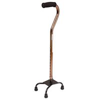 DMI Adjustable Multi-Color Quad Cane for Stability, Small Base, Bronze