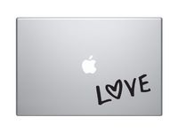 Love Doodle Art #11- Heart Word Decor - Valentine - 5" Black Vinyl Decal Sticker Car Macbook Laptop