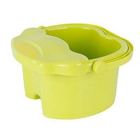 TOPBATHY Home Massage Bucket Foldable Soak Bucket Lightweight Plastic Bucket for Kids Children Relaxing (Green)