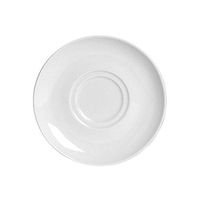 Francessa - Classico 6-1/4" White Porcelain Double-Well Saucer, Case of 12