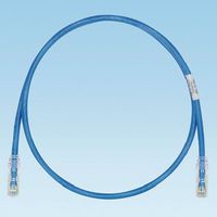 Panduit UTPSP7BUY Category-6 8-Conductor Strain Relief Clear Boot Patch Cord, 7-Feet, Blue