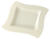 Fineline Settings Wavetrends Bone Square-Wave China-Like 6.5" Plate  120 Pieces