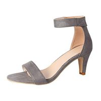 FengGa Thin High Heels Sandals Women's Summer Ankle Strap Ladies Pumps Wedding Party Evening Roman Shoes Gray