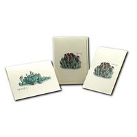 Earth Sky + Water - Cacti Assortment II Assortment Notecard Set - 8 Blank Cards with Envelopes (4 each of 2 styles)