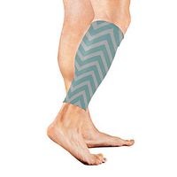 Calf Guard Sleeves Chevron Blue White Pattern Sports Calves Guards Sleeves for Running, Basketball, Baseball, Football