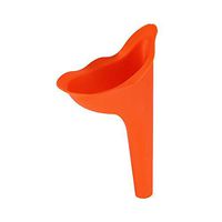 BYBYC Women's Portable Inflator Toilet Outdoor Travel Camping Portable Female Urinal Soft Silicone Urination Device Standing &; Pee, Orange