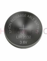 Hillflower 2 Piece LIR2032 2032 CR2032 LM2032 BR2032 Rechargeable Bulk 3.6V Long Duration Lithium Battery