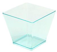 Fineline Settings 10-Piece Tiny Temptations Cube Bowl, 2-Ounce, Green
