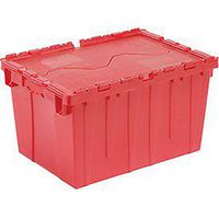 Distribution Container With Hinged Lid 23-3/4x19-1/4x12-1/2 Red