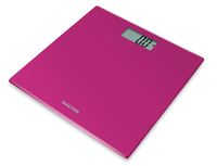 Salter Electronic Bathroom Scales, Toughened Glass Body, Measure Weight Metric / Imperial, Easy to Read Digital Display, Instant Precise Reading with Step-On Feature, 15Yr Guarantee - Pink