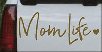 CCI Mom Life Decal Vinyl Sticker|Cars Trucks Vans Walls Laptop (Gold, 10 in)