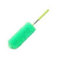 Microfiber Hand Duster with Telescoping Extension Pole, Electrostatic Feather Duster Appliances - Ceiling Fans, Shutters, Cars, Blinds, 41cm - Green