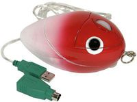 Twin River Outdoors MOUSEBAIT OPTICAL PC MOUSE RED HEAD/WHITE MB-1C