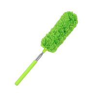 Quaanti Telescopic Handle Extendable Magic Cleaning Feather Brush Home Dust Removal Tool Microfibre Duster Feather Brush Washable Handle (Green)