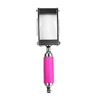 5 X Handheld Illumination Magnifier with LED Light HD Lens Metal Frame for Book Reading Jewelry Identification Watches DIY Crafts Engraving and Restoration Portable Magnifying Glass (Color : Pink)